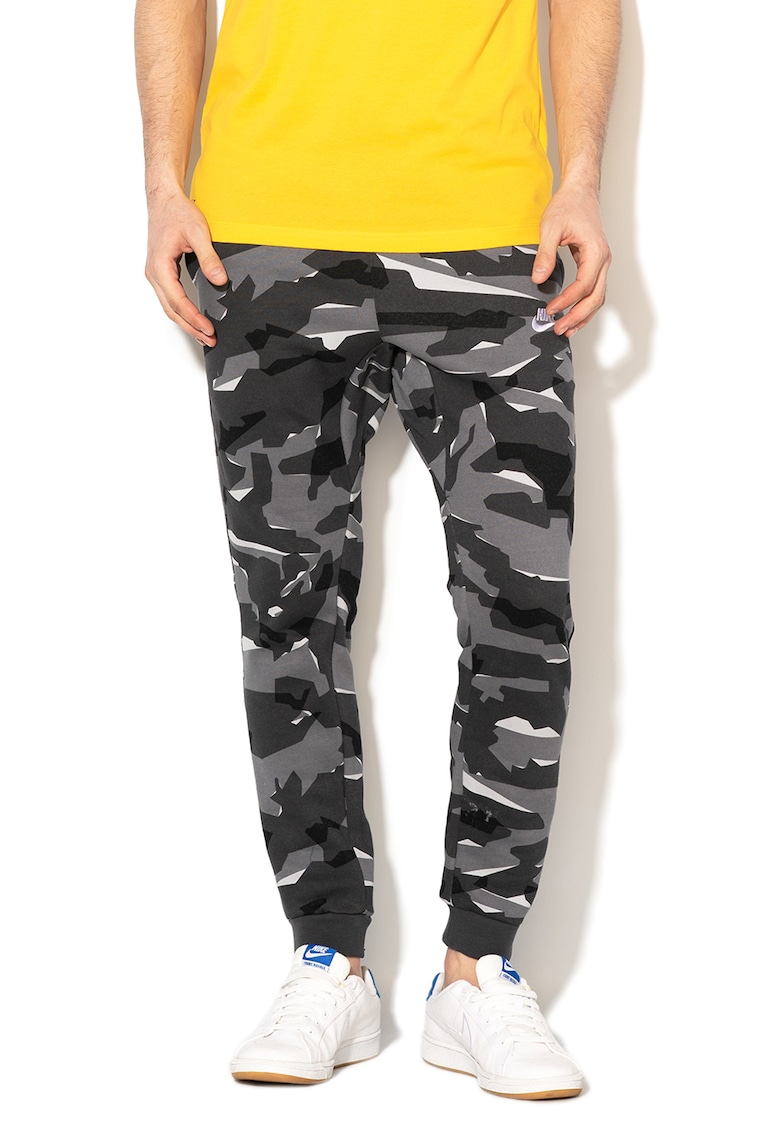 Pantaloni sport cu model camuflaj si snur 22