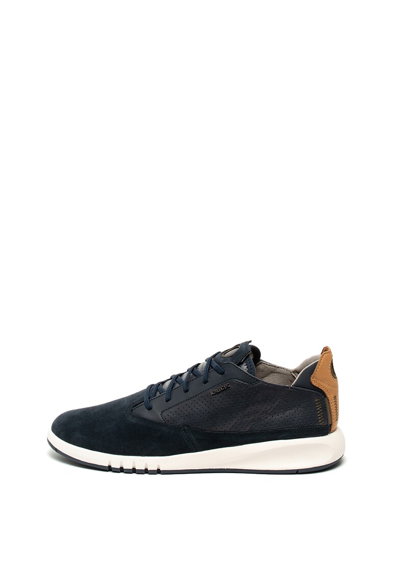 Pantofi sport de piele si piele intoarsa Aerantids - Bleumarin