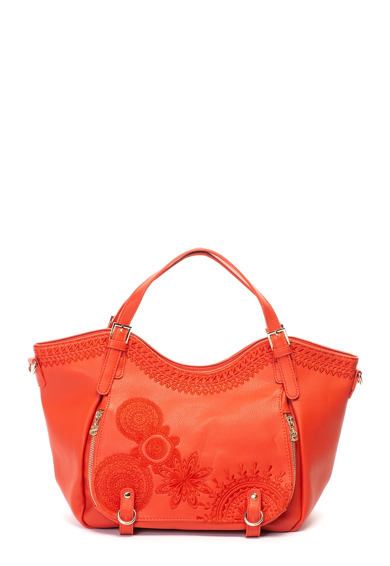 Geanta shopper de piele ecologica cu broderii Rotterdam