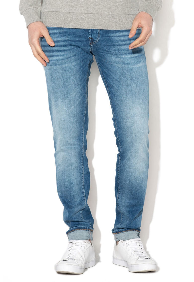 Jack&jones - blugi slim fit cu aspect decolorat glenn