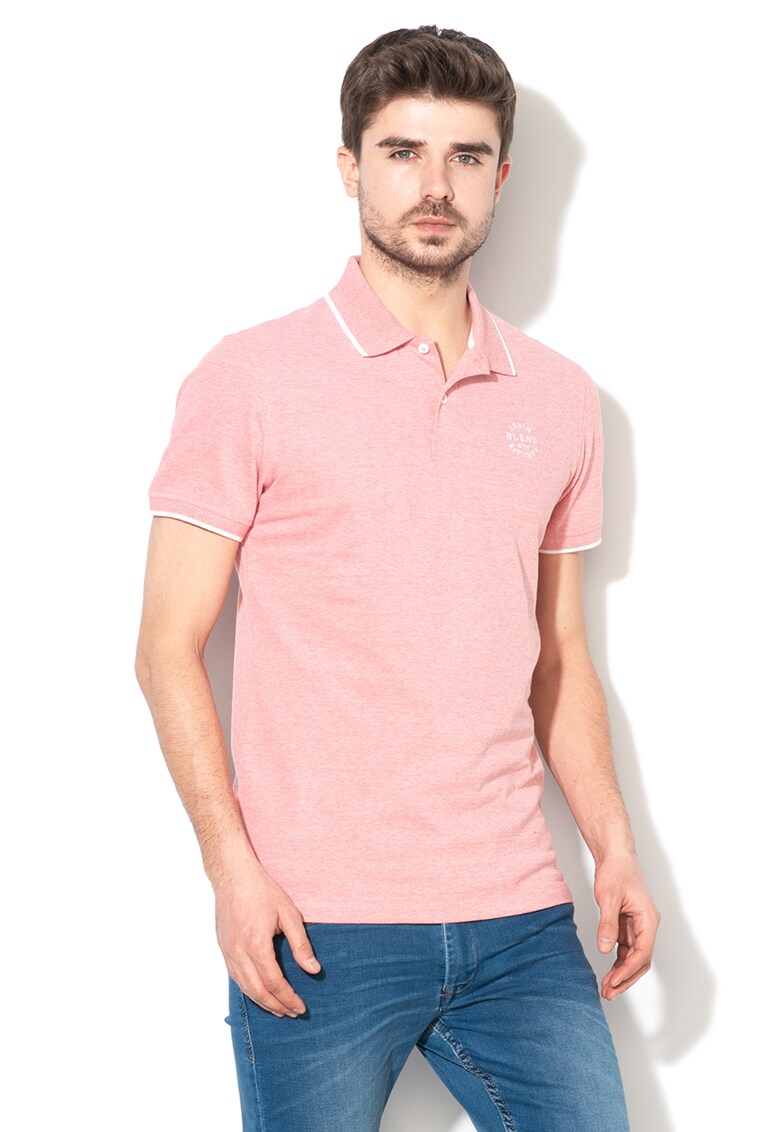 Tricou polo din bumbac cu aspect pique