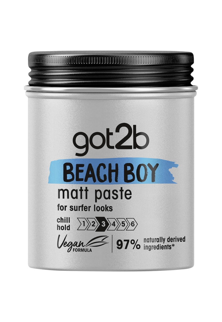 Pasta modelatoare pentru par Beach Boy - cu efect de matifiere si nivel 3 de fixare - 100ml