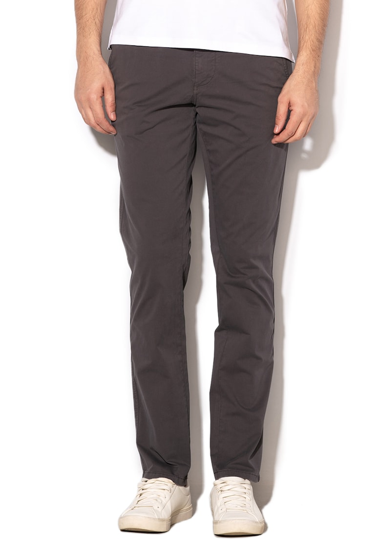 Pantaloni conici cu lungime chino Mana - Gri inchis