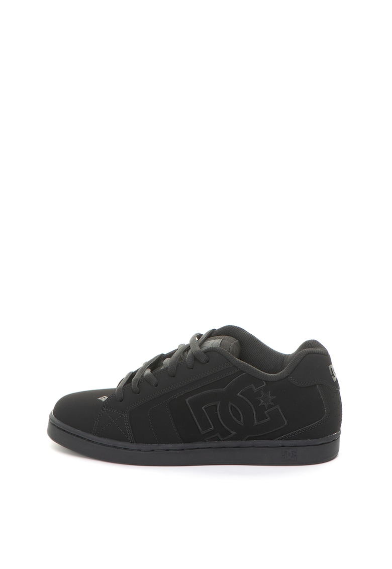 Pantofi sport de piele si piele ecologica - cu broderie logo Net