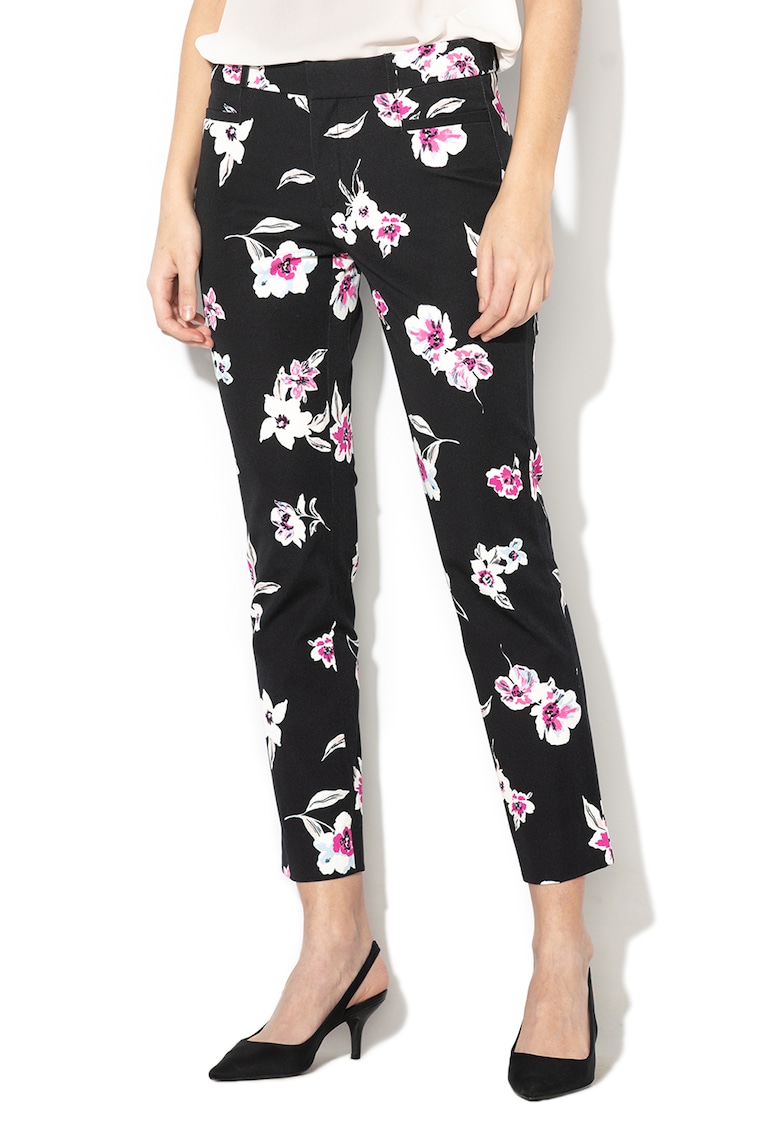 Pantaloni conici cu imprimeu floral