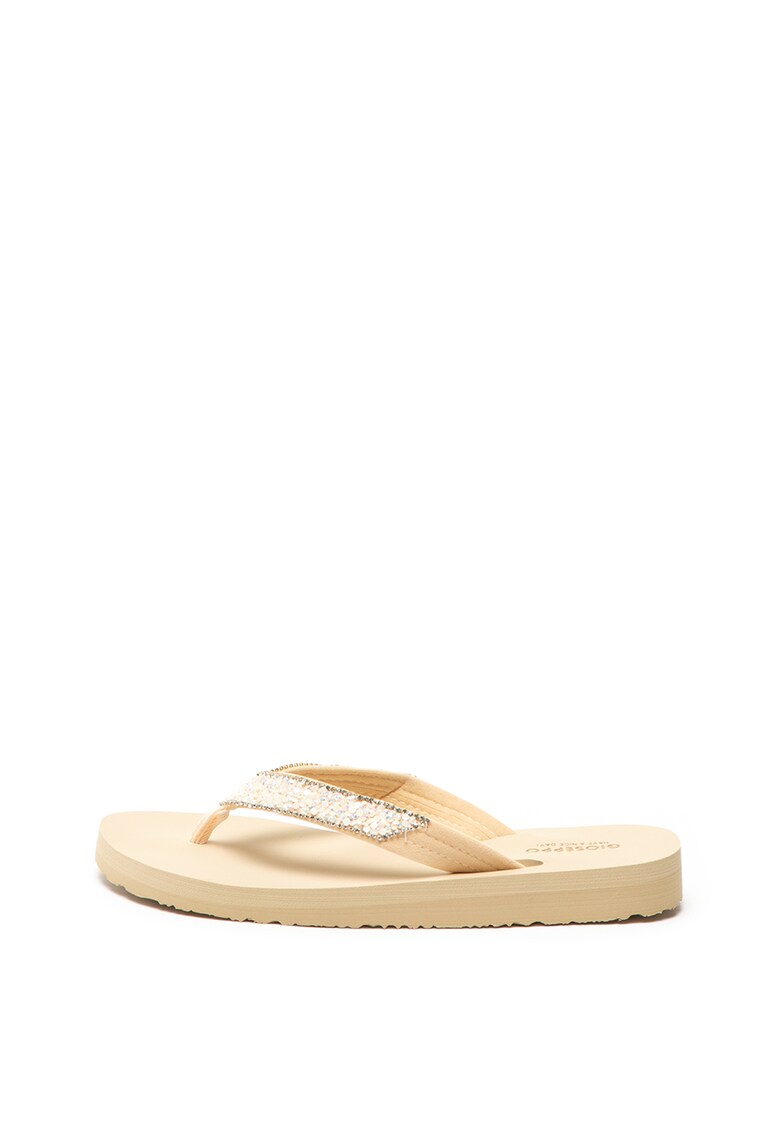 Papuci flip flop cu aplicatii cu strasuri Canea