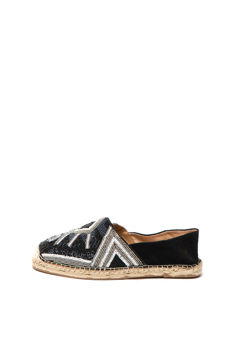 Espadrile de piele intoarsa - cu aplicatii de margele Omahas Two