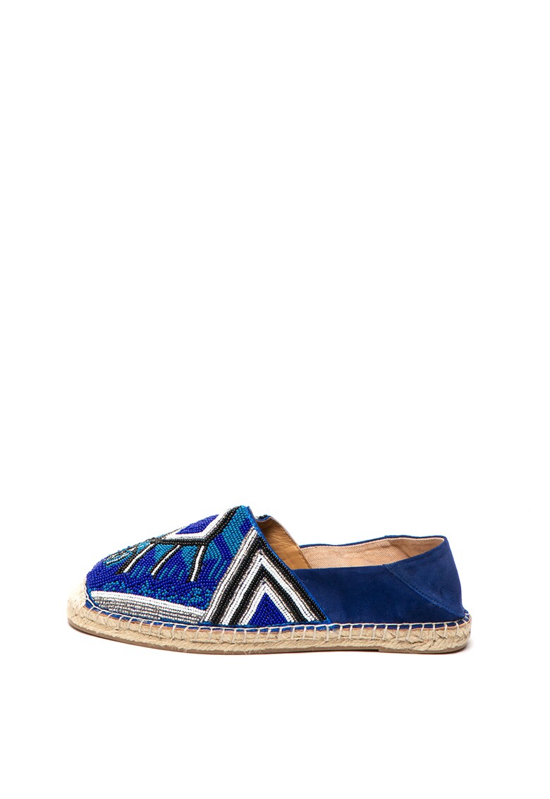 Espadrile de piele intoarsa - cu aplicatii de margele Omahas Two