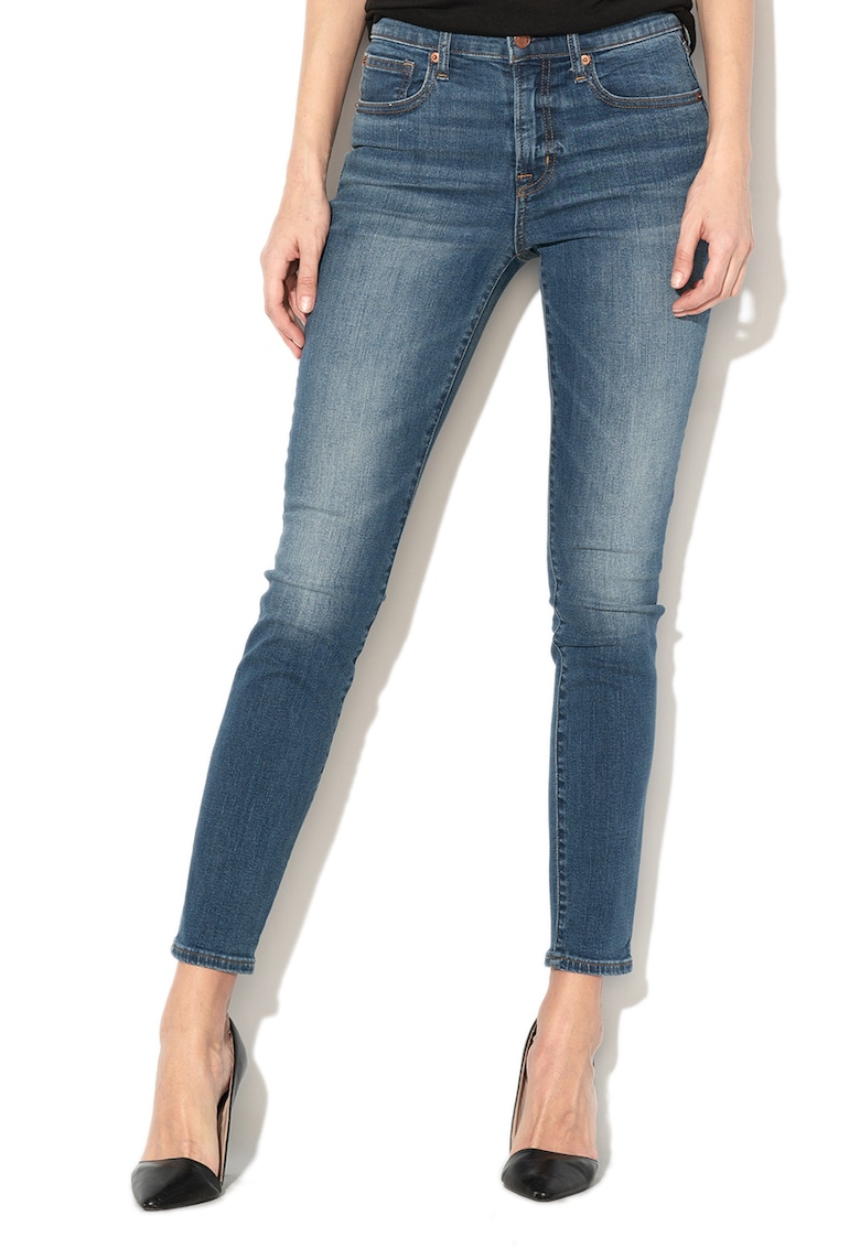 Blugi skinny cu aspect decolorat
