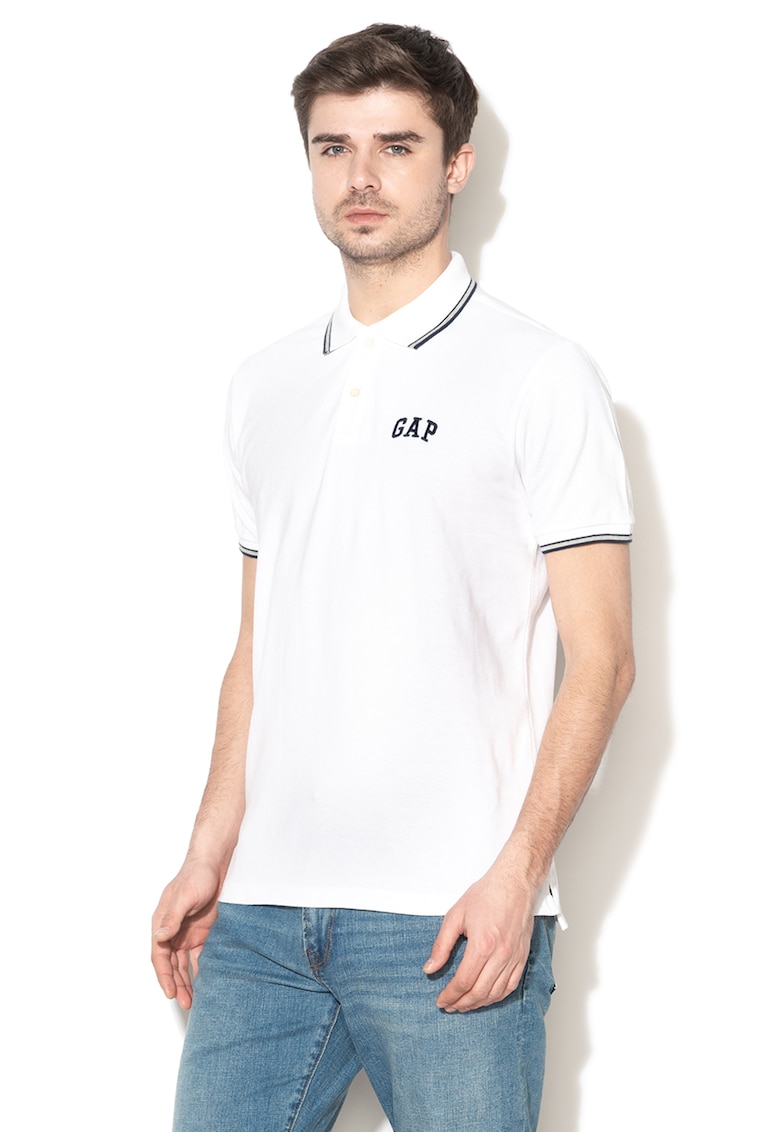 Tricou polo cu logo mic - brodat