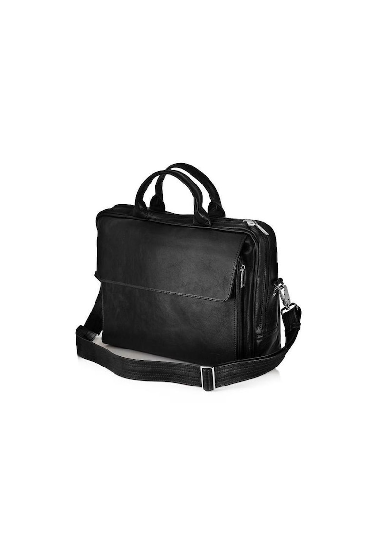 Solier Geanta mesager piele naturala SL30 Rothen - Negru