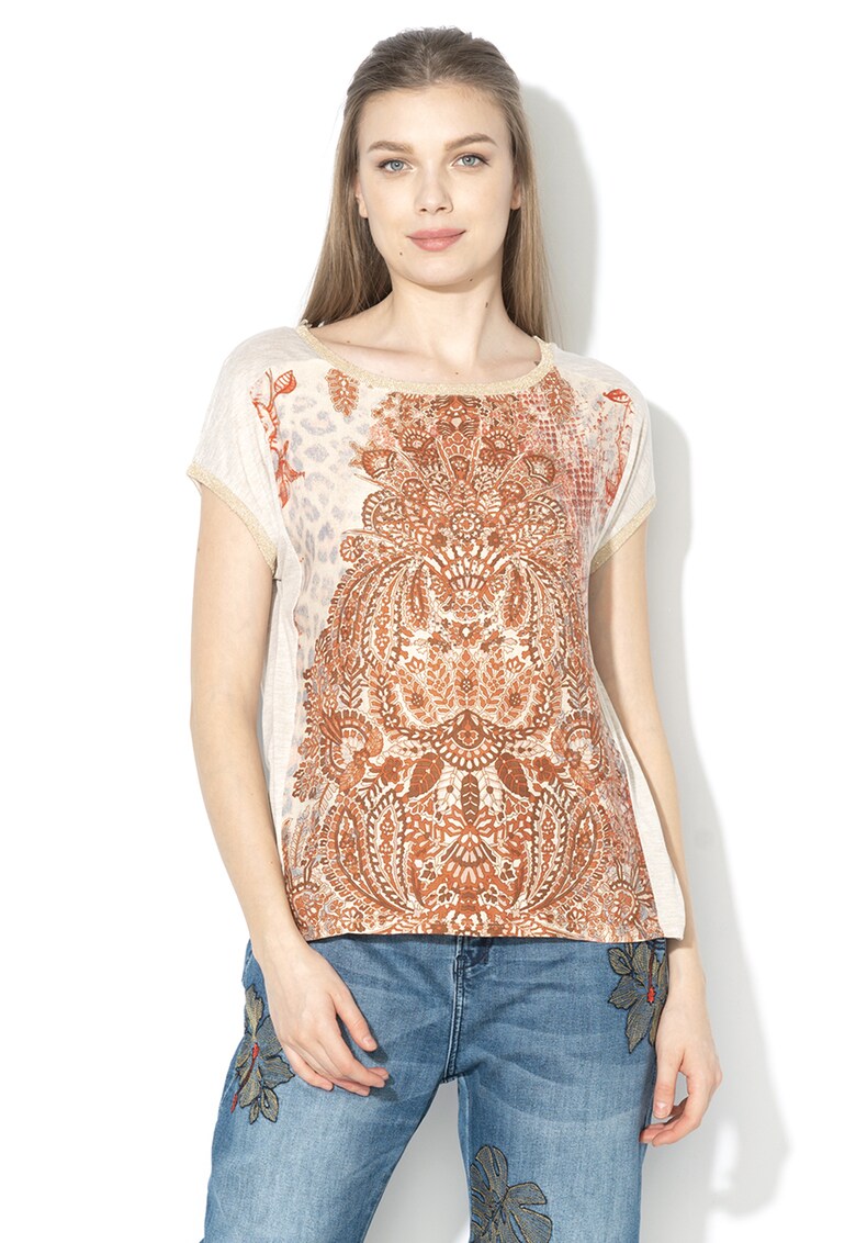 Tricou vaporos cu imprimeuri diverse Arapajoes