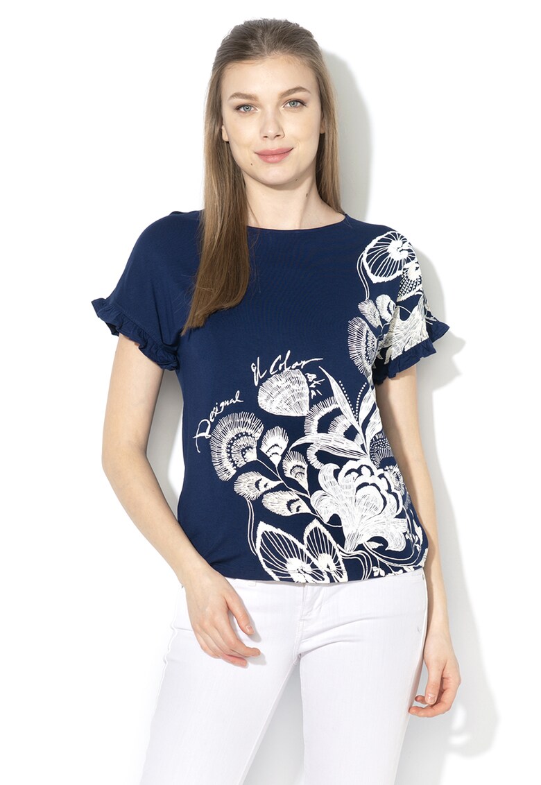 Tricou lejer cu imprimeu cauciucat Cherokees