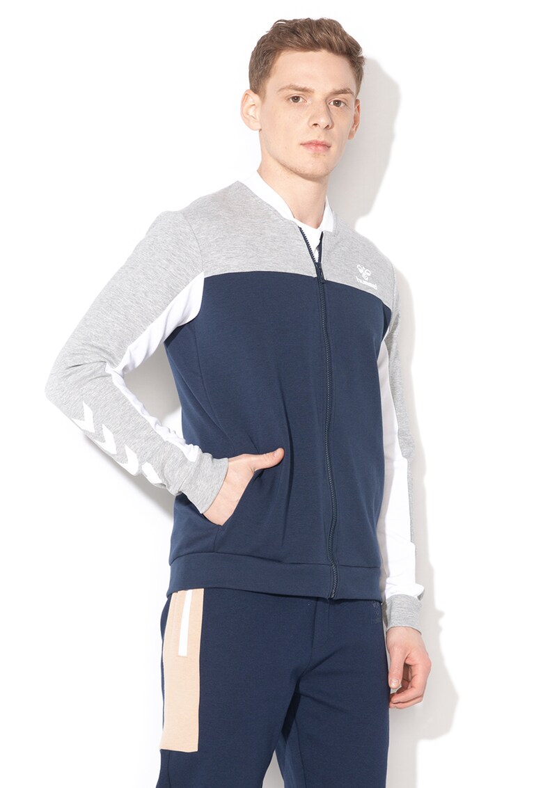 Bluza sport cu model colorblock si fermoar - pentru fitness Mason