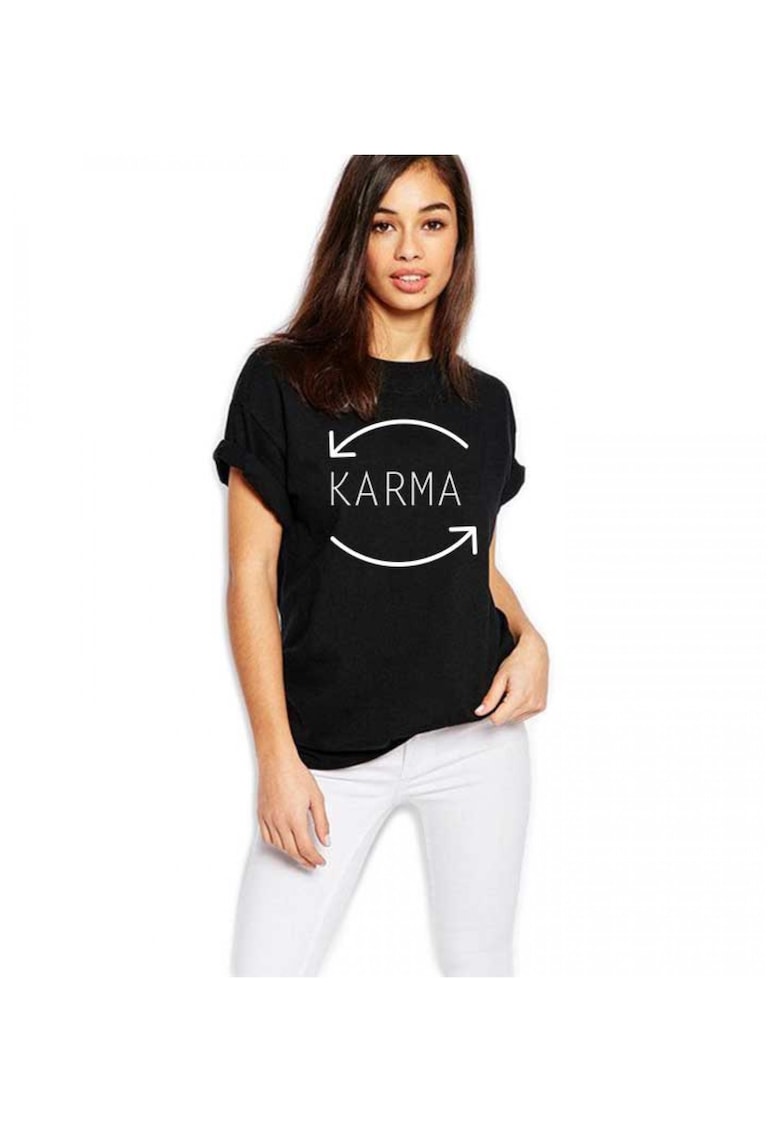 Tricou dama negru - Karma