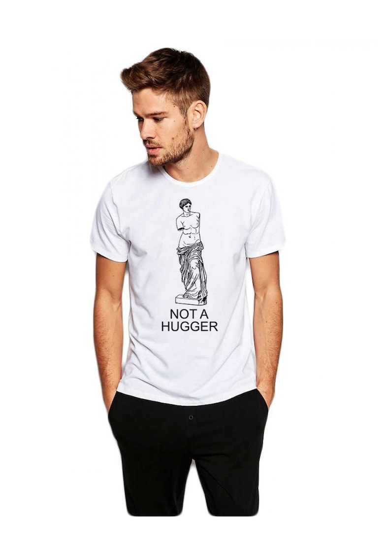 Tricou barbati alb - Not a hugger