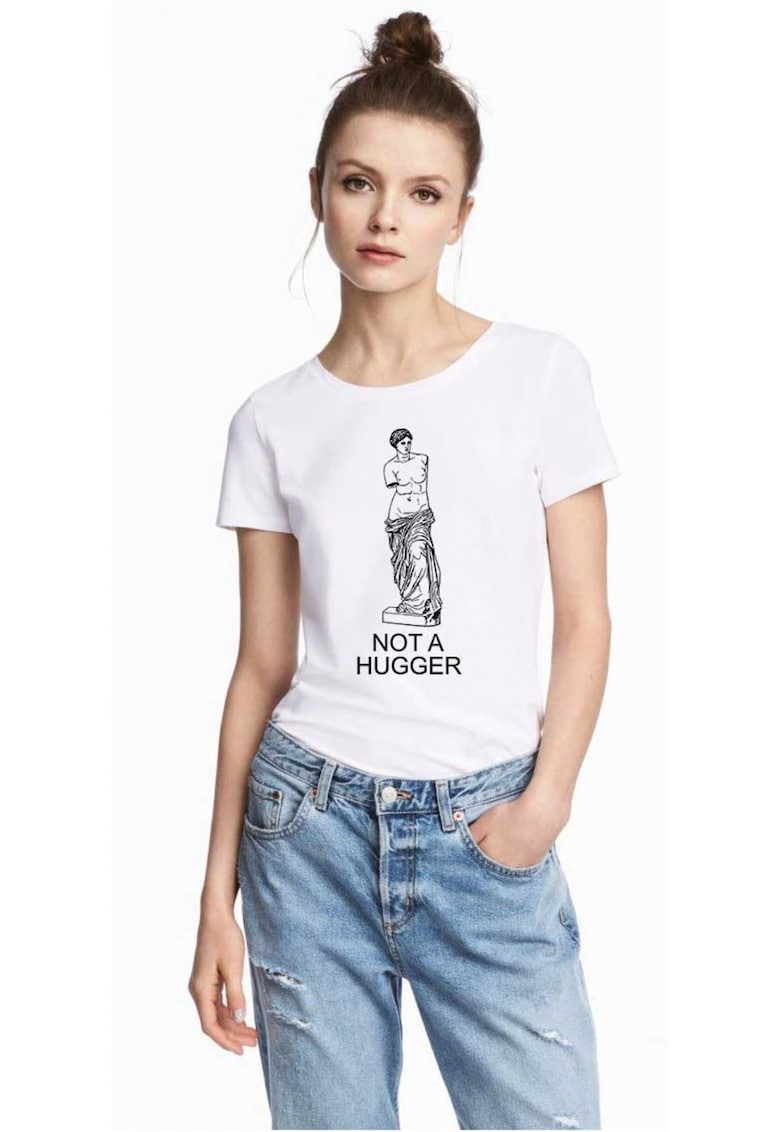 Tricou dama alb - Not a hugger