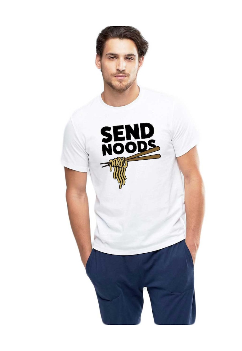Tricou barbati alb - Send Noods
