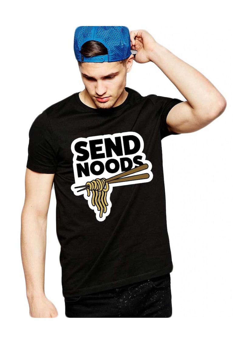 Tricou barbati negru - Send Noods