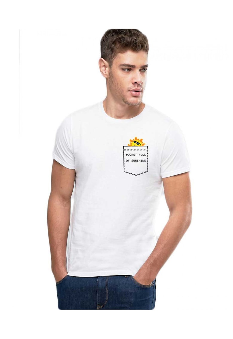 Tricou barbati alb - Sunshine