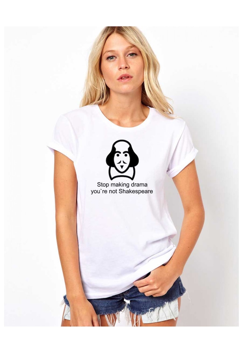 Tricou dama alb - Shakespeare Drama