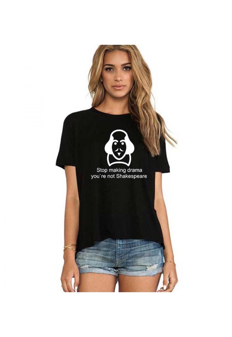 Tricou dama negru - Shakespeare Drama