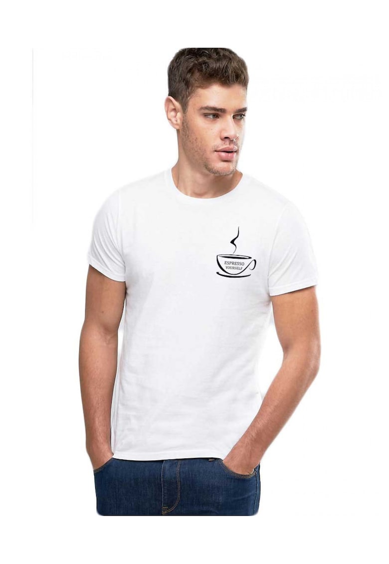 Tricou barbati alb - Espresso Yourself II