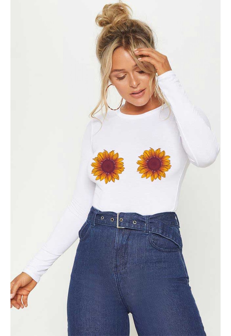 888113475-Bluza dama alba - Sunflower