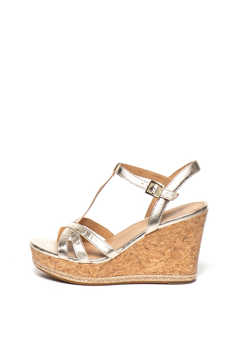 Sandale wedge de piele Melissa