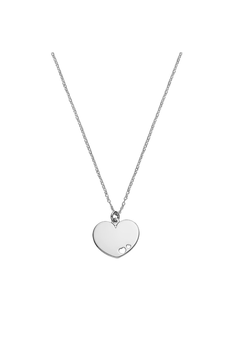 Colier Argint 925 placat cu rodiu cu pandantiv - Inima cu inimioare