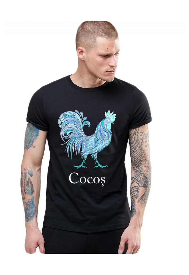 Tricou barbati negru - Cocos
