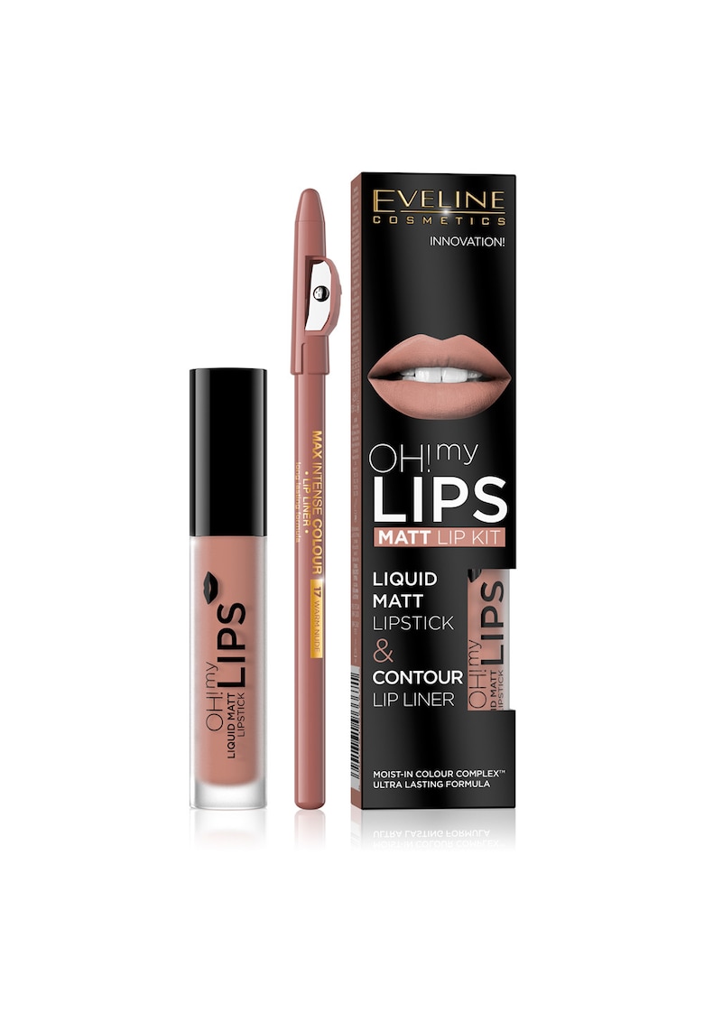 Set ruj lichid mat si creion contur Oh! My Lips 01