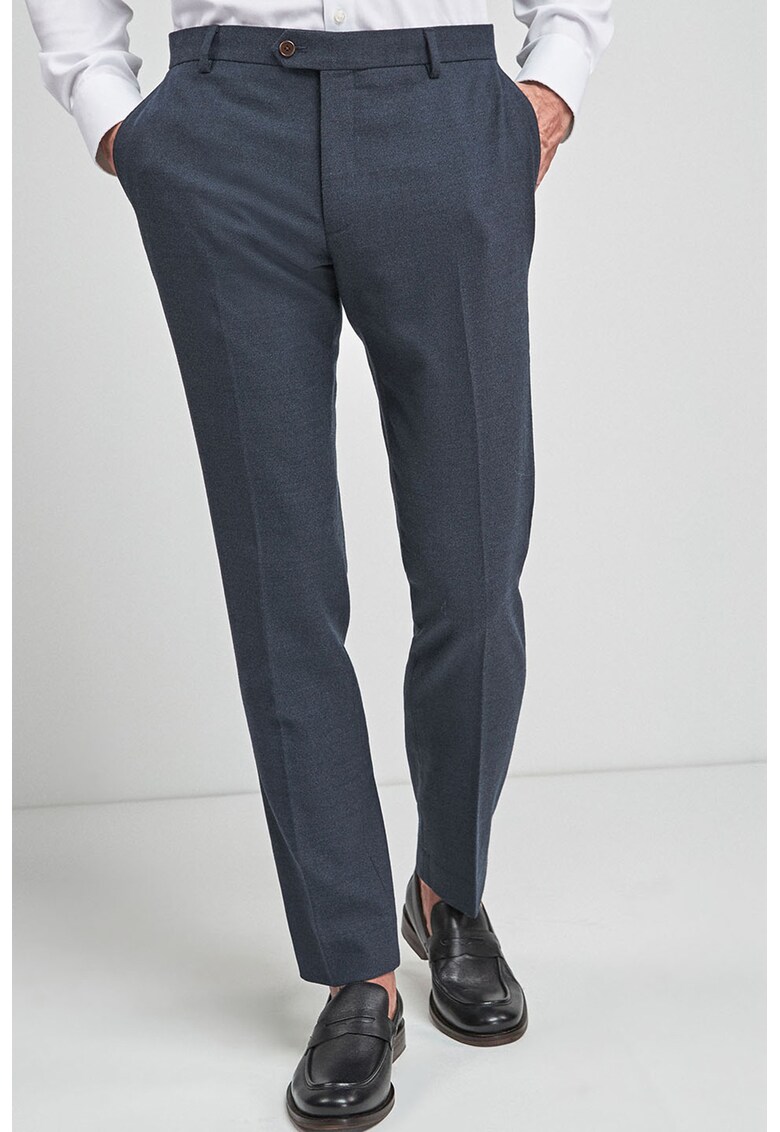 Pantaloni eleganti slim fit din amestec de lana