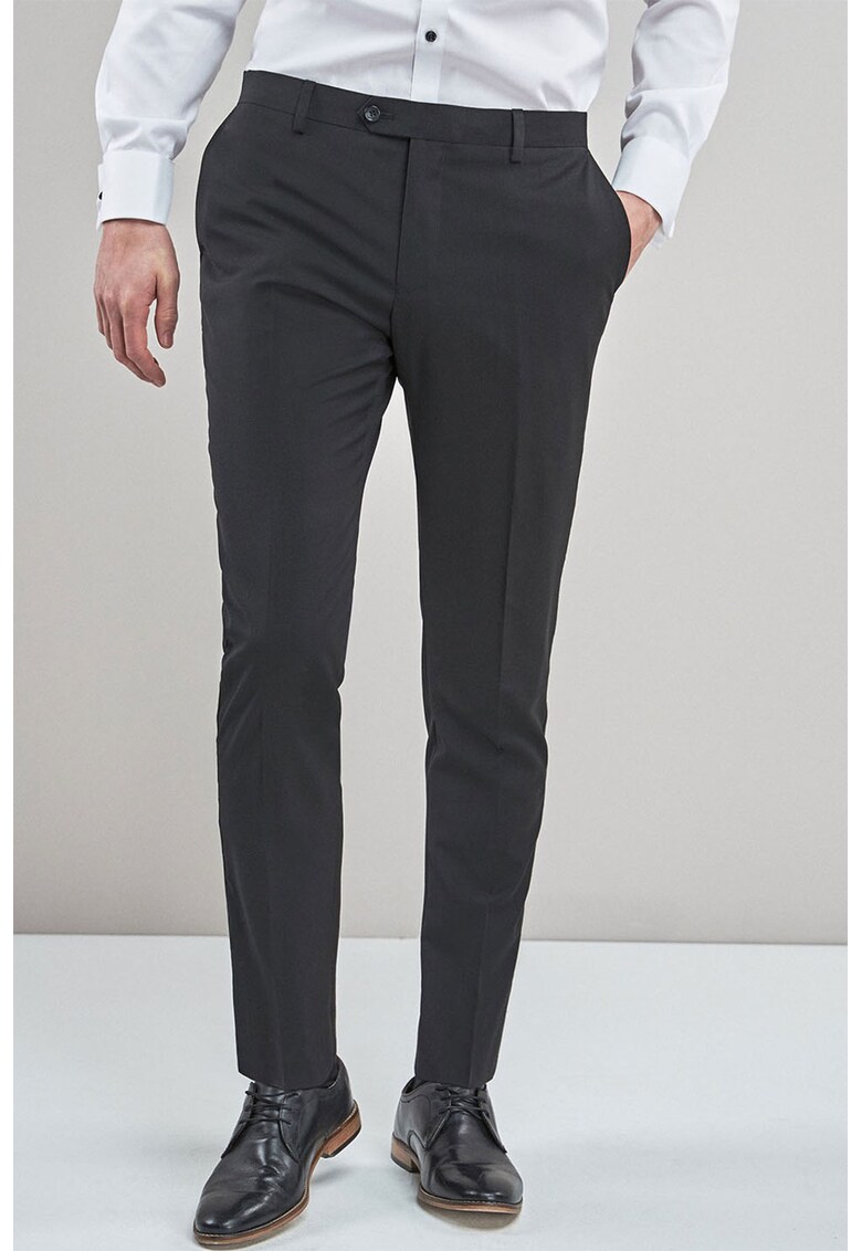 Pantaloni eleganti slim fit de lana