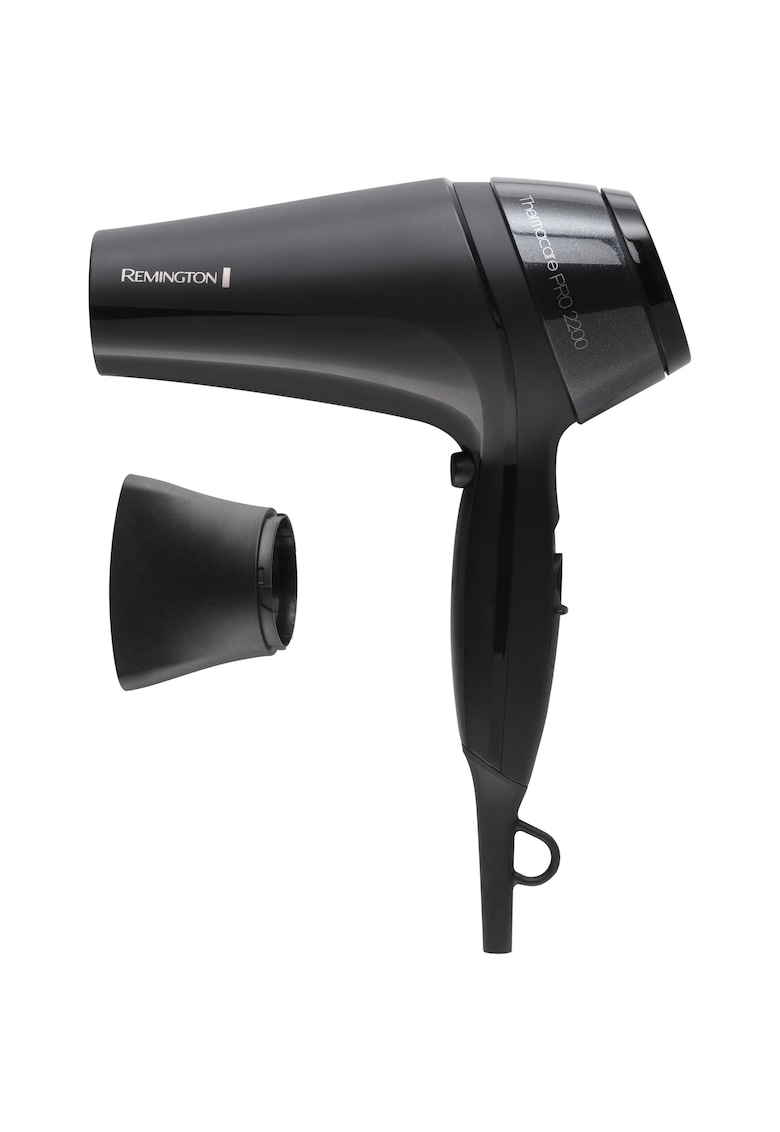 Uscator de par Thermacare Pro 2200 - 2000 W - 3 trepte de temperatura - 2 viteze - Generator de ioni - Grila ceramica - Negru