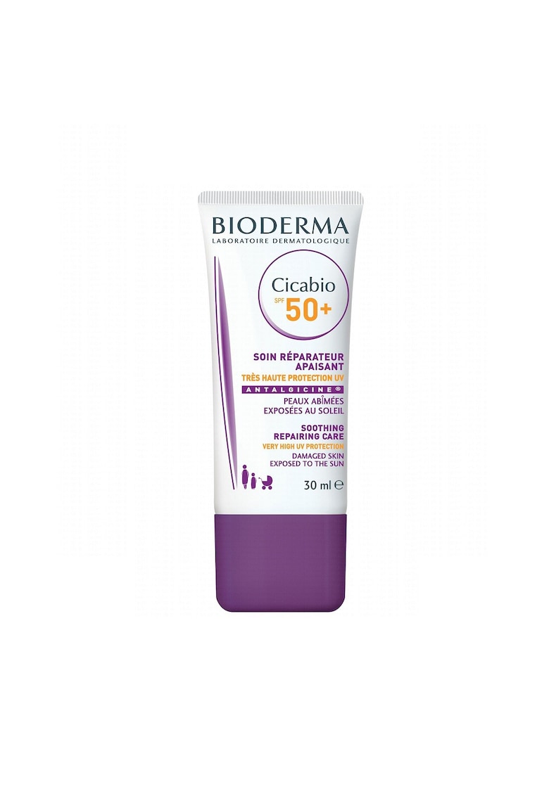 Crema reparatoare Cicabio SPF 50+ pentru piele cu leziuni expusa la soare – 30 ml Bioderma imagine noua