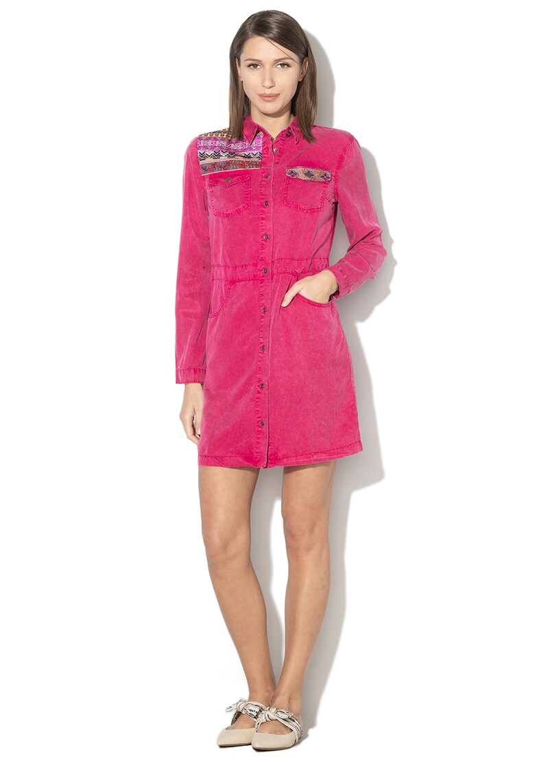 Rochie tip camasa din lyocell Zagori