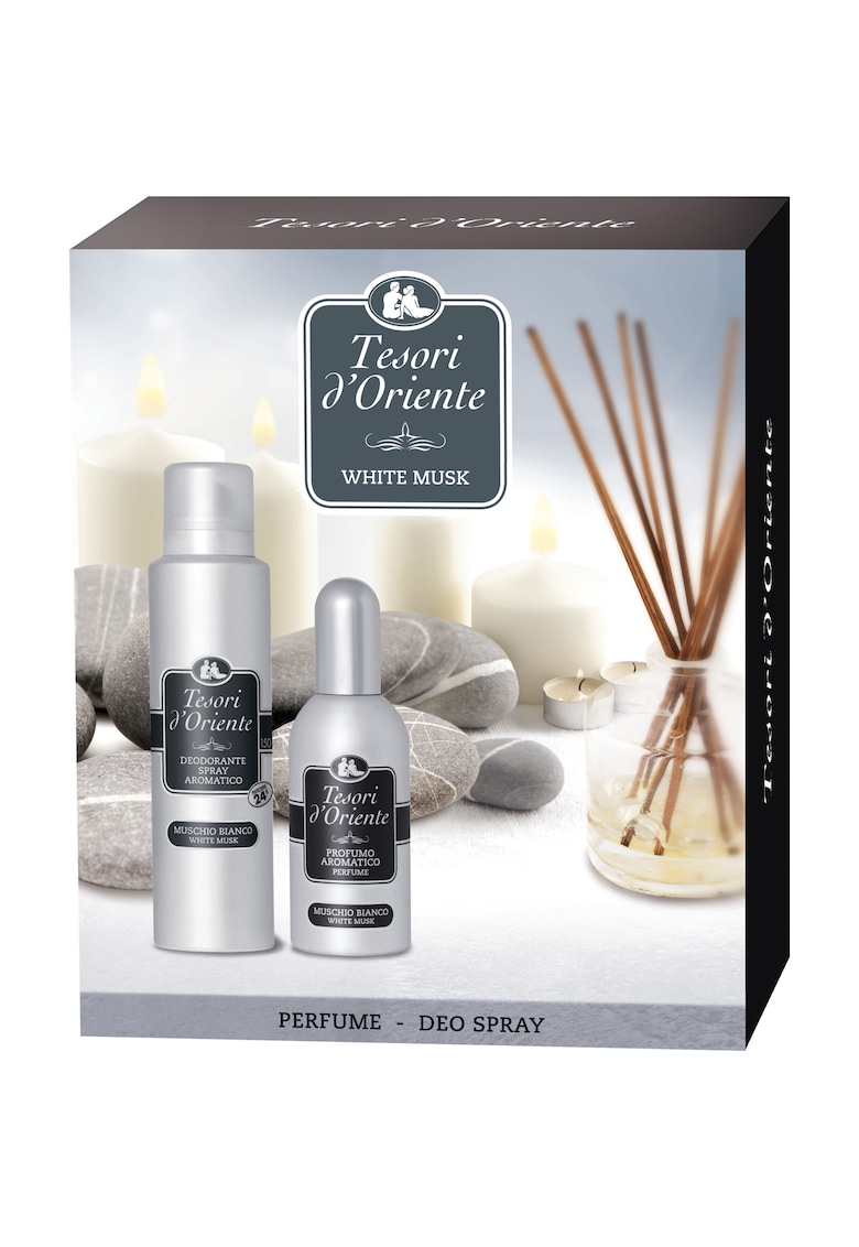 Set Cadou Mosc Alb: Apa de toaleta - 100 ml + Deodorant spray de corp - 150 ml
