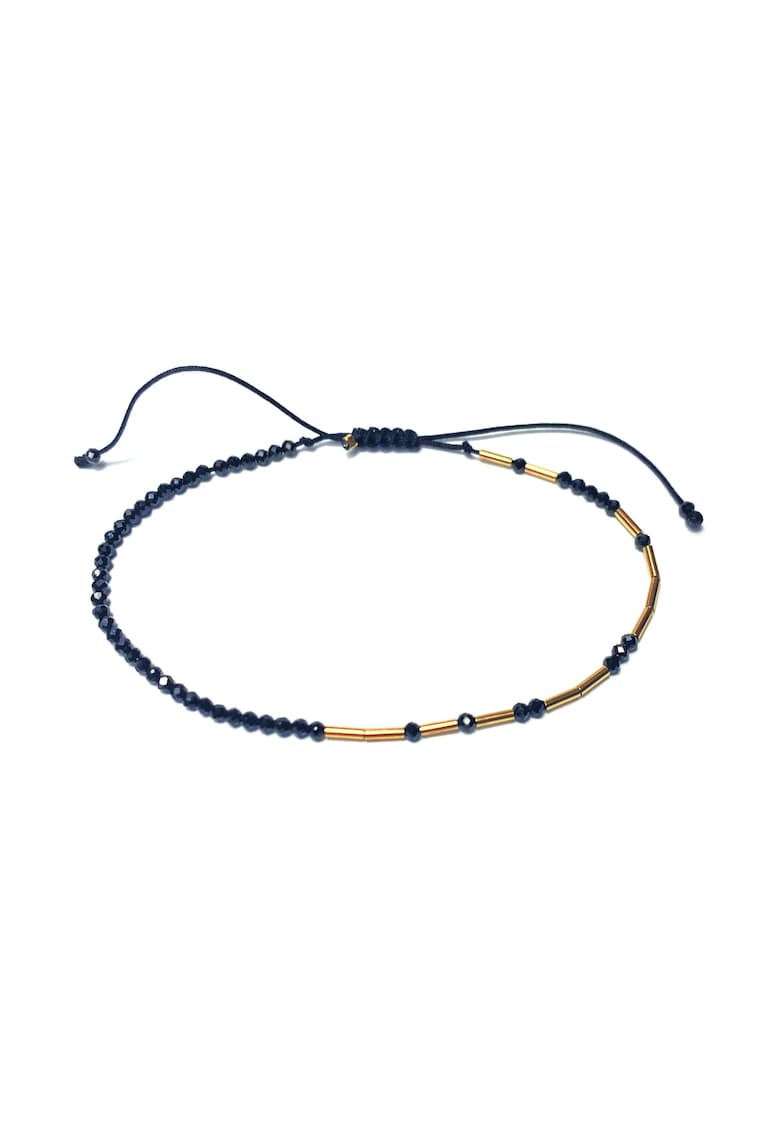 Гривна - Caviar Bracelet-full - gold-filled 14k/20 - черен шпинел - регулируема