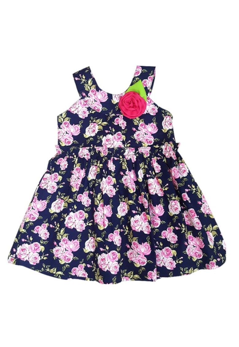 Rochita fetite bleumarine cu roz