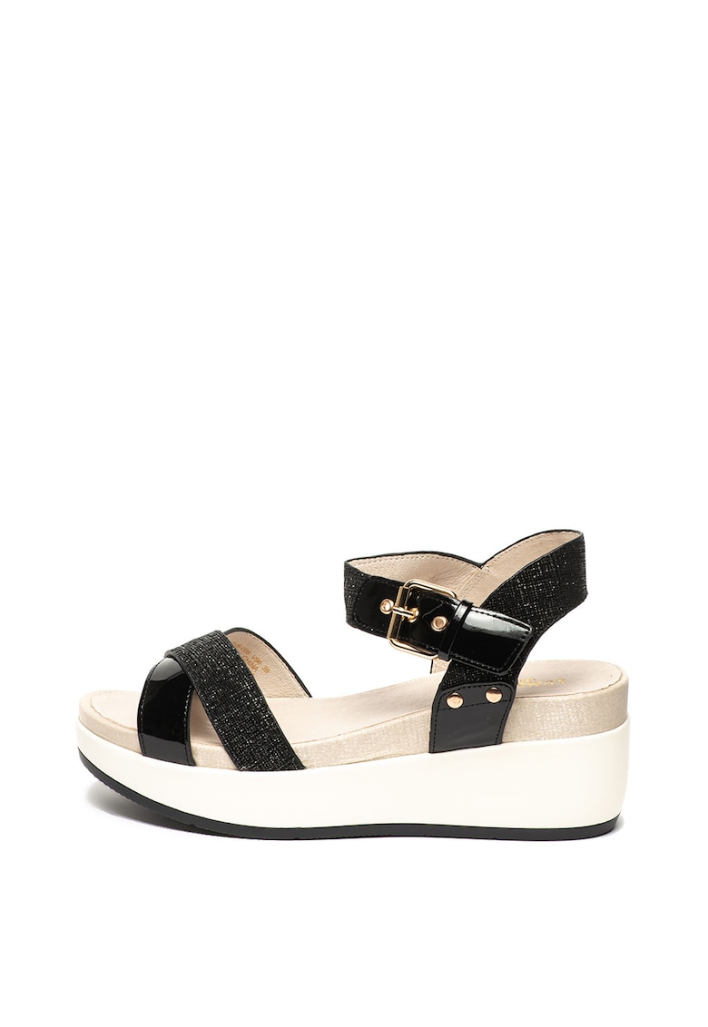 Sandale wedge cu insertii stralucitoare Blanche