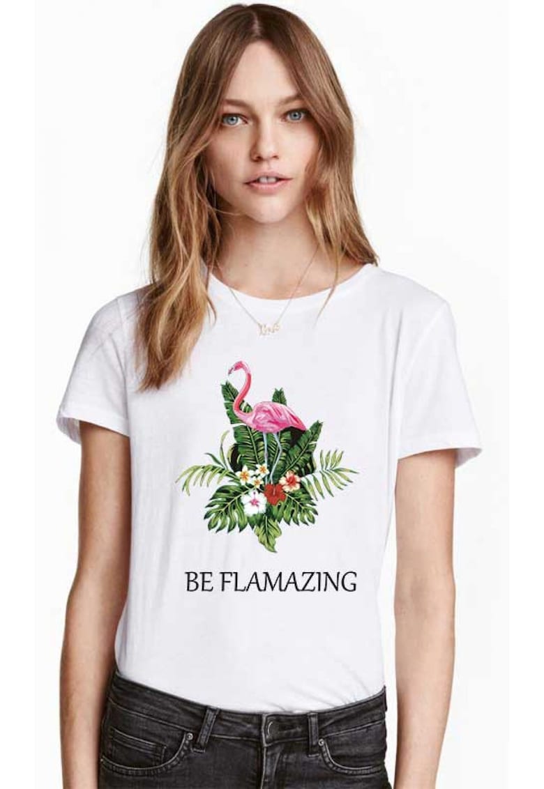 Tricou dama alb - Be Flamazing