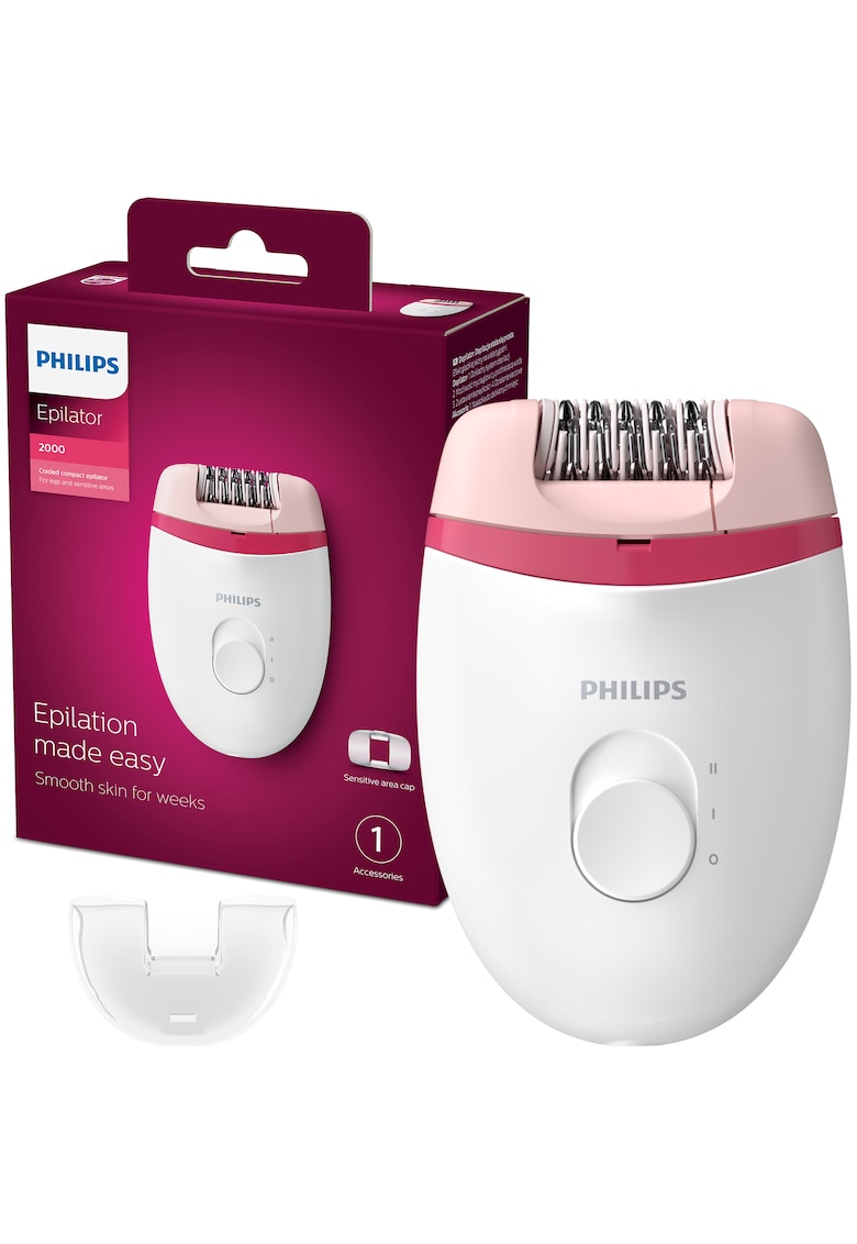 Epilator Satinelle BRE235/00 - 2 viteze - cap de epilare lavabil - 1 accesoriu - Alb