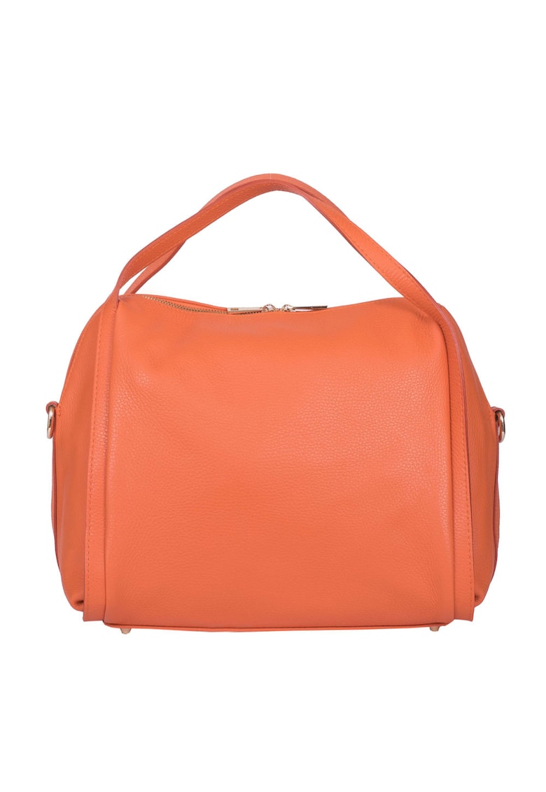 Geanta dama din piele naturala Evelyn - Portocaliu