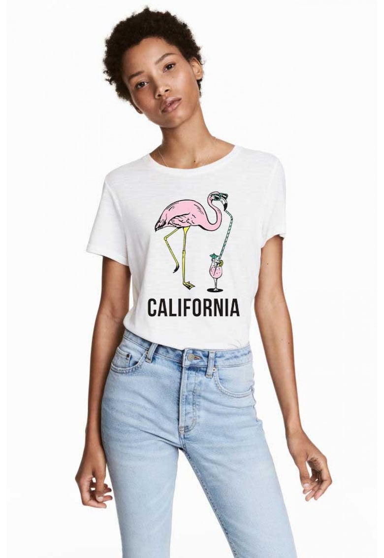 Tricou dama alb - California