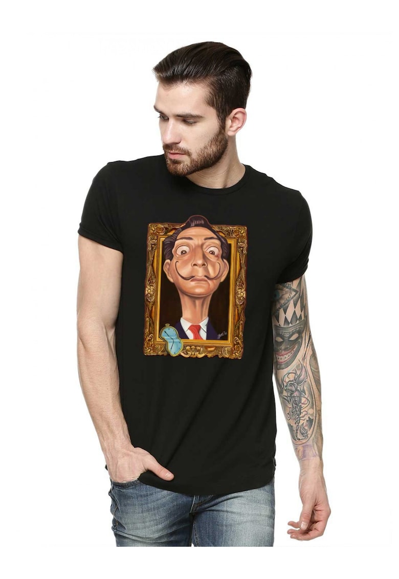 Tricou barbati negru - Dali - Frame