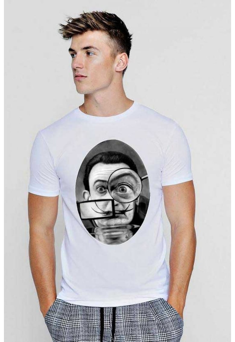 Tricou barbati alb - Dali - The Watcher