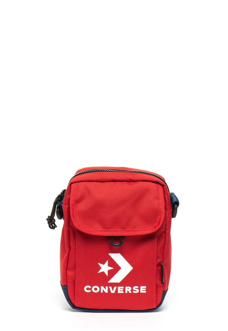 Geanta crossbody cu imprimeu logo Flame