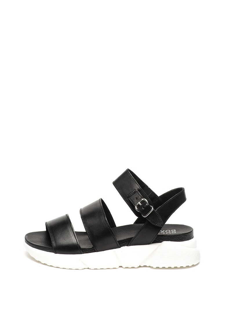 Sandale wedge de piele