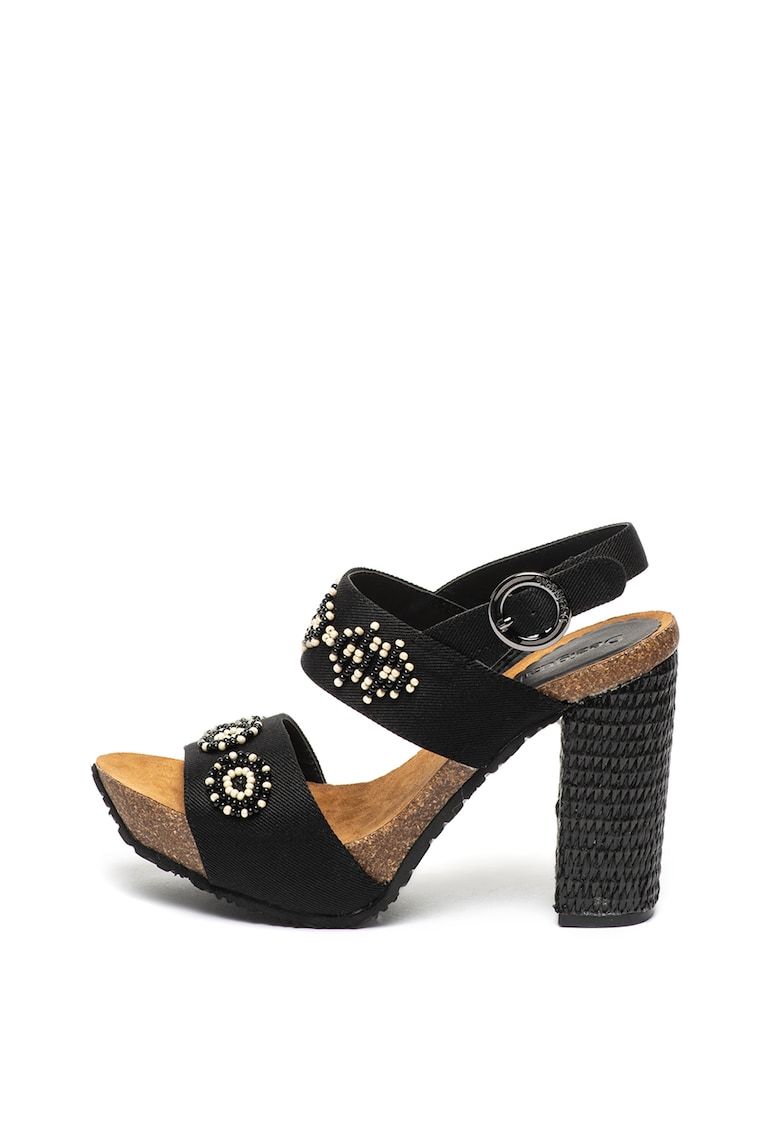 Sandale decorate cu margele Clog